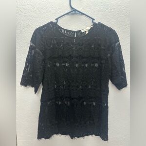 BCBGeneration Elegant Black Lace Top